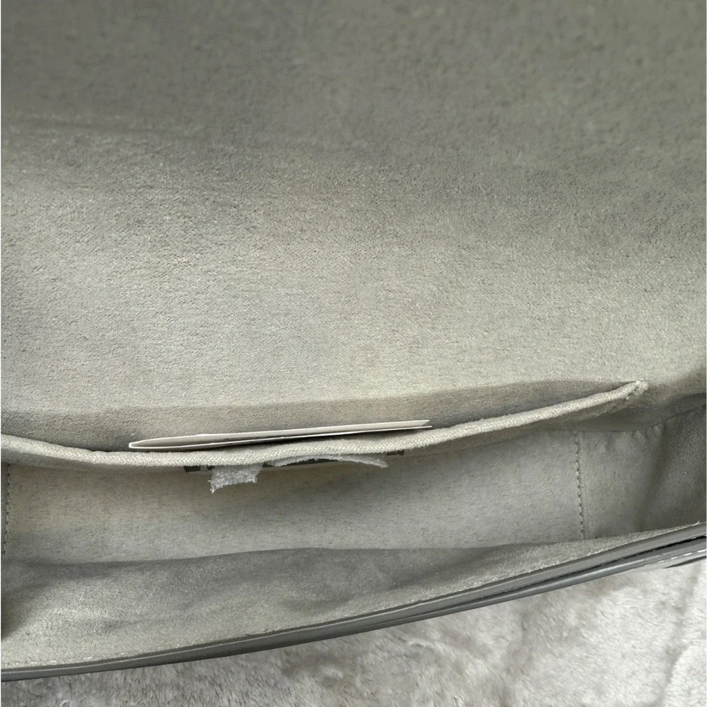 Coach Andrea Metallic Silver Smooth Leather Small Shoulder Bag CW023 NWOT